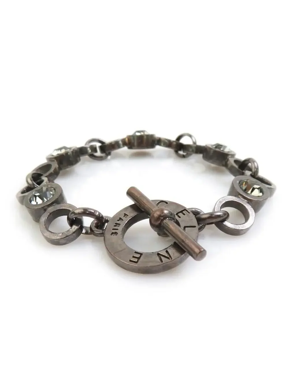 Auth Celine Bracelet Gunmetal Metal - #302693C15B